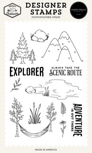 Preview: Carta Bella - Stempelset "Explorer" Clear Stamps - Great Outdoors