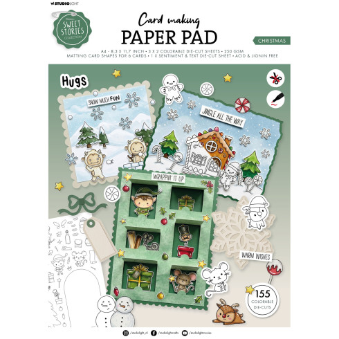 Studio Light  "Sweet Stories Christmas" Cardmaking Pad A4