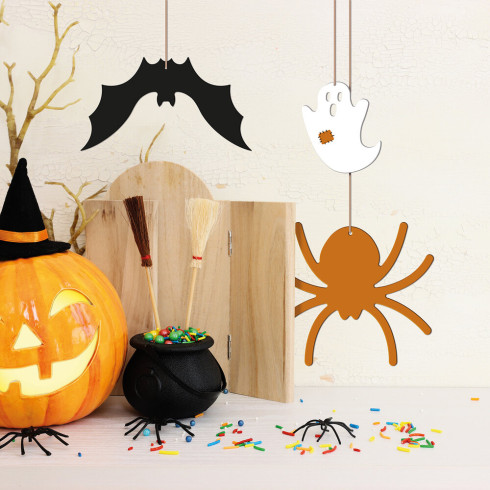 Preview: Aladine - "Halloween Shapes" DIY Deko Set MDF Formen