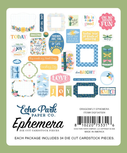 Preview: Echo Park - Stanzteile "Dragonfly" Ephemera