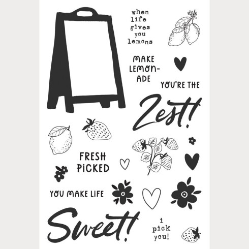 Preview: Simple Stories -  Stempel "Pink Lemonade" Clear Stamps