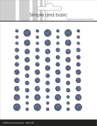 Preview: Simple and Basic - Glitter Enamel Dots "Navy"