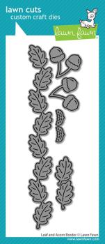 Preview: Lawn Fawn - Stanzschablone "Leaf and Acorn Border" Lawn Cuts Dies