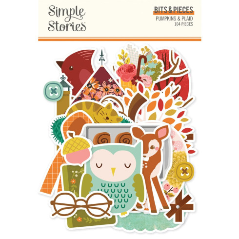 Preview: Simple Stories - Stanzteile "Pumpkins & Plaid" Bits & Pieces