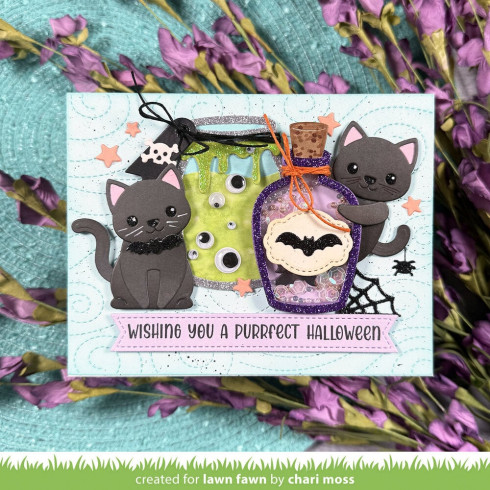 Preview: Lawn Fawn - Stempelset "Henry's Build-A-Sentiment Cat" Clear Stamp