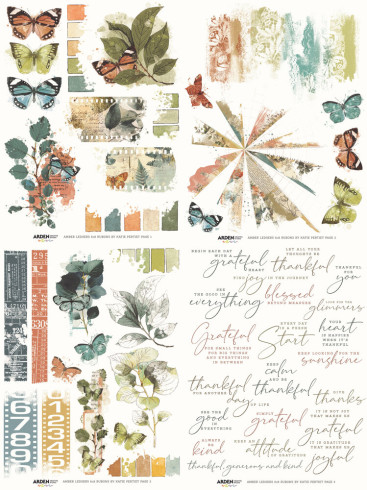 Preview: Arden Creative Studio - Transfer Aufkleber "Amber Ledgers" Katie Pertiet Rub-On Transfer Set