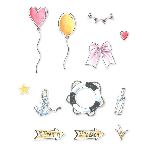 Sizzix - Stanzschablone & Stempelset "Sweet Drop" Thinlits Craft Dies & Clear Stamps by by 49 & Market