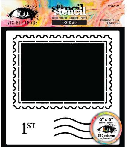 Preview: Visible Image - Schablone 6x6 Inch "First Class" Stencil by Mark Alexander