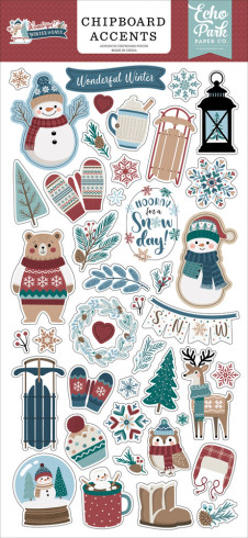Preview: Echo Park - Sticker "Wonderful Winter Days" Chipboard 6x13 Inch