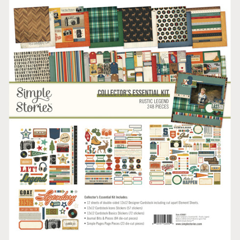 Simple Stories - Collectors Essential Kit "Rustic Legend" 12 Bogen Designpapier
