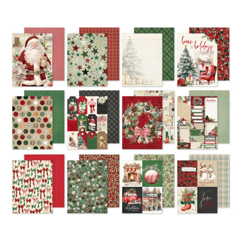 Preview: Simple Stories - Designpapier "Simple Vintage Old-Fashioned Christmas" Paper Pack 6x8 Inch - 24 Bogen