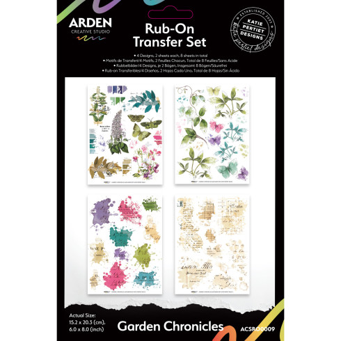 Arden Creative Studio - Transfer Aufkleber "Garden Chronicles" Katie Pertiet Rub-On Transfer Set