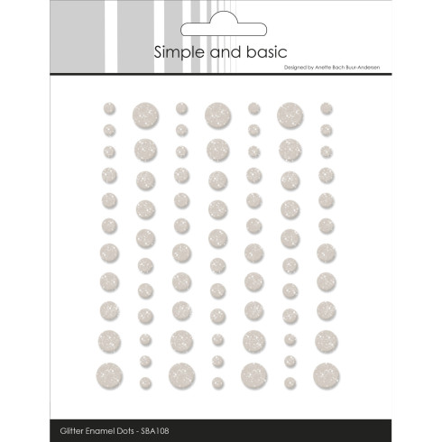 Simple and Basic - Glitter Enamel Dots "Beige"