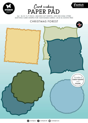 Preview: Studio Light - Card Shapes "Christmas Forest" für Karten 152x152mm