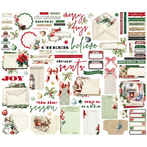 Preview: Simple Stories - Stanzteile "Simple Vintage Old-Fashioned Christmas Journal" Bits & Pieces