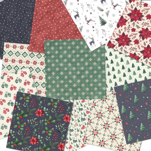 Preview: LaCreativ - Designpapier "Festlicher Mustermix" Paper Pack 6x6" - 24 Bogen