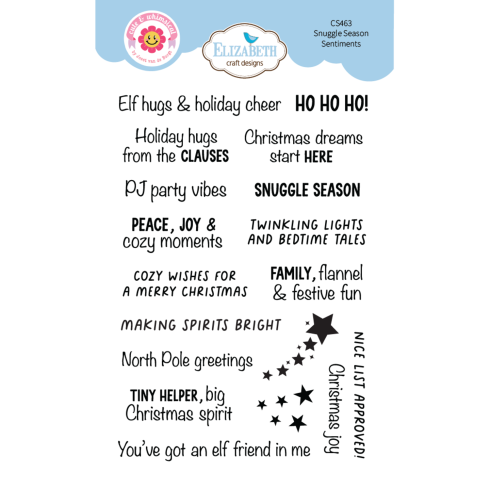 Elizabeth Craft Designs - Stempelset "Snuggle Season Sentiments" Clear Stamps