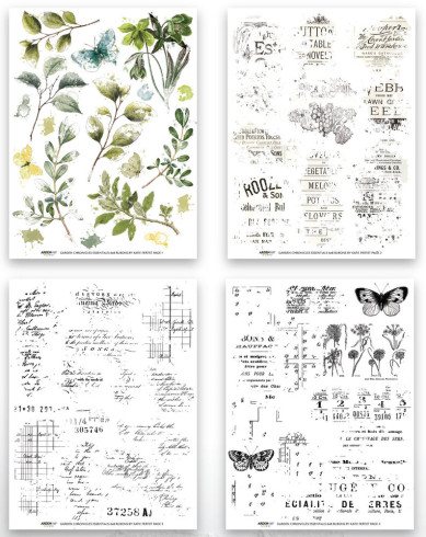 Preview: Arden Creative Studio - Transfer Aufkleber "Garden Chronicles Essentials" Katie Pertiet Rub-On Transfer Set