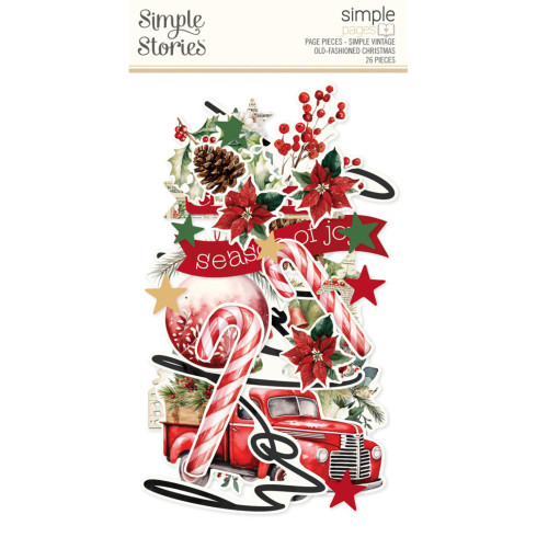 Simple Stories - Stanzteile "Simple Vintage Old-Fashioned Christmas" Simple Pages Pieces