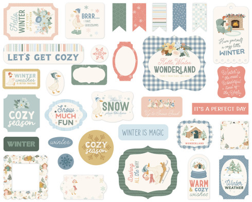 Preview: Carta Bella - Stanzteile "Silly Goose Winter" Ephemera
