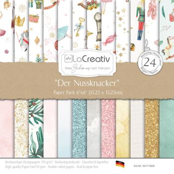LaCreativ - Designpapier "Der Nussknacker" Paper Pack 6x6" - 24 Bogen
