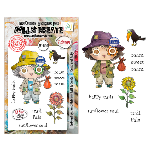 AALL and Create - Stempelset A7 "Crow and Twig" Clear Stamps by Janet Klein