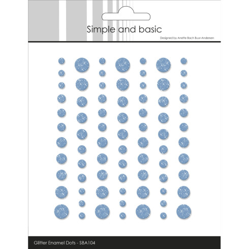 Simple and Basic - Glitter Enamel Dots "Light Blue"