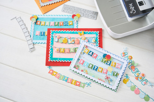 Sizzix - Stanzschablone "All about Banners" Thinlits Craft Dies by 49 & Market