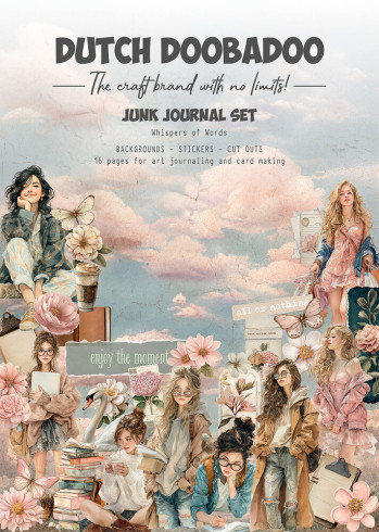 Preview: Dutch Doobadoo - Junk Journal Set "Whispers of Words"