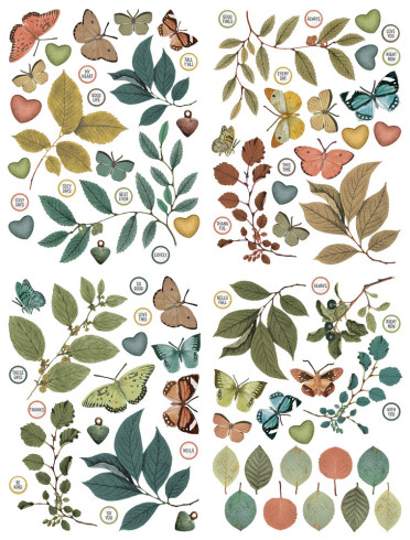 Preview: Arden Creative Studio - Stanzteile "Amber Ledgers Foliage" by Katie Pertiet Laser Cuts