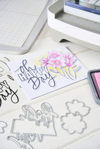 Sizzix - Stanzschablone & Stempelset "Di Oh Happy Day" Thinlits Craft Dies & Clear Stamps by by Vicki Boutin