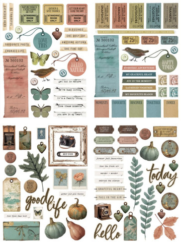 Preview: Arden Creative Studio - Stanzteile "Amber Ledgers Essentials" by Katie Pertiet Laser Cuts