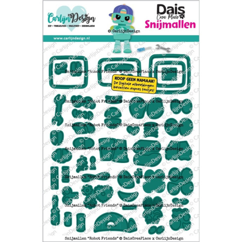 Carlijn Design - Stanzschablone "Robot Friends by DaisCreaPlace" Dies