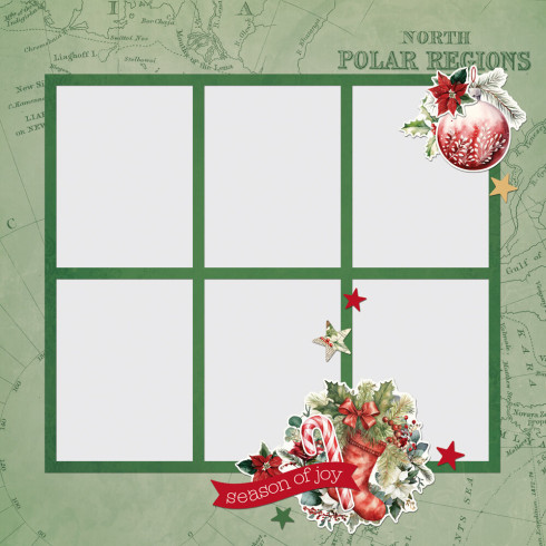 Simple Stories - Stanzteile "Simple Vintage Old-Fashioned Christmas" Simple Pages Pieces