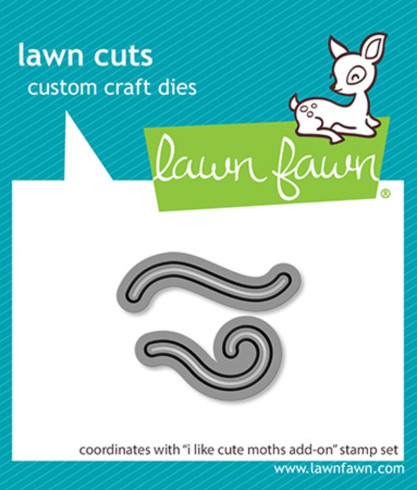 Preview: Lawn Fawn - Stanzschablone "I Like Cute Moths Add-On" Lawn Cuts Dies