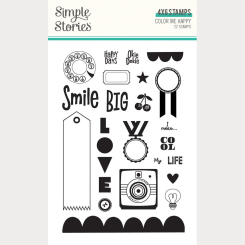 Preview: Simple Stories -  Stempel "Color Me Happy" Clear Stamps