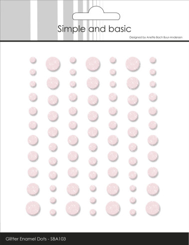 Preview: Simple and Basic - Glitter Enamel Dots "Light Pink"