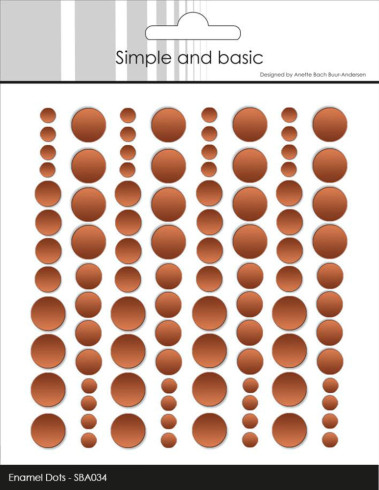 Preview: Simple and Basic - Adhesive Matte Enamel Dots "Metallic Copper Matte"