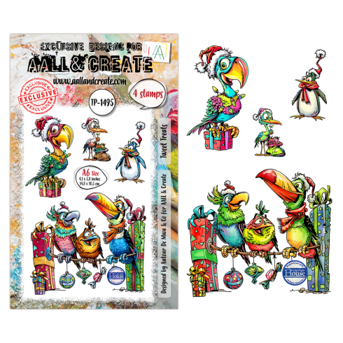 Preview: AALL and Create - Stempelset A6 "Tweet Treats" Clear Stamps