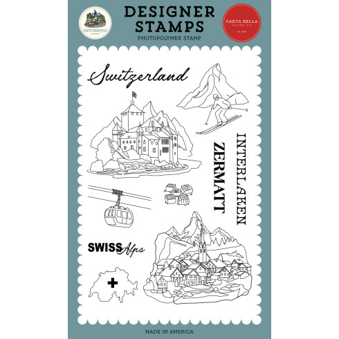 Carta Bella - Stempelset "Designer Set" Clear Stamps - Switzerland