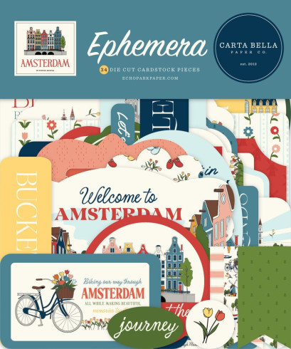 Preview: Carta Bella - Stanzteile "Amsterdam" Ephemera