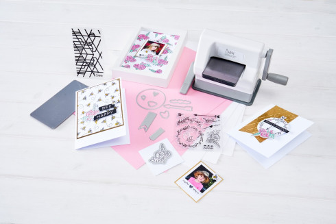 Sizzix - "Sidekick Starter Kit "White & Gray" – Stanz- und Prägemaschine"