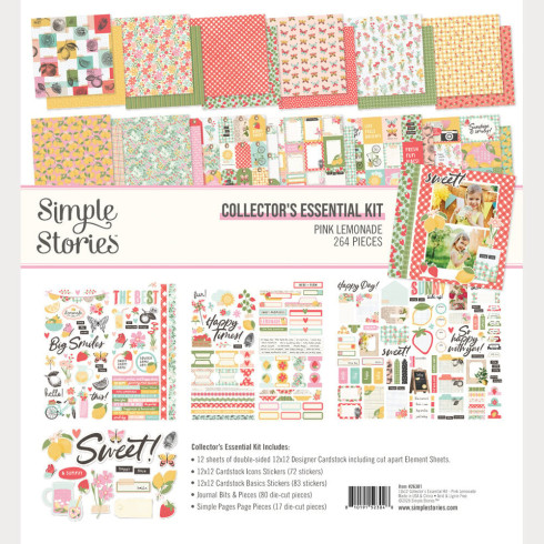 Preview: Simple Stories - Collectors Essential Kit "Pink Lemonade" 12 Bogen Designpapier