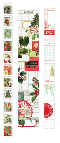 Preview: Arden Creative Studio - Stanzteile "Christmas Cheer" Ephemera Rolls by Katie Pertiet