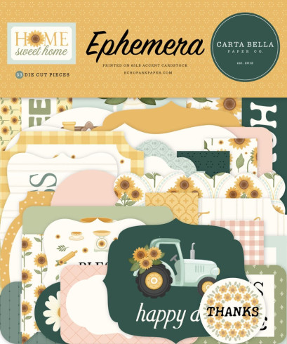 Preview: Carta Bella - Stanzteile "Home Sweet Home" Ephemera