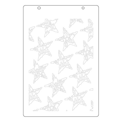 Sizzix - Schablone & Stanzen "Script Layering Stars" Stencil & Framelits Die - by Vicki Boutin