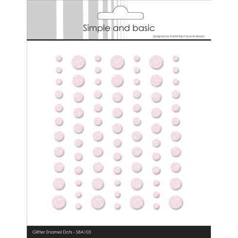 Simple and Basic - Glitter Enamel Dots "Light Pink"