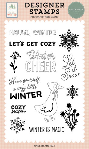 Preview: Carta Bella - Stempelset "Winter Cheer" Clear Stamps - Silly Goose Winter