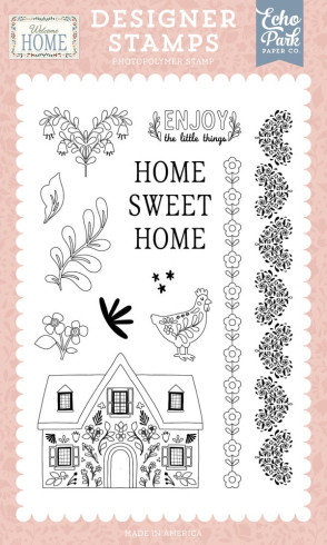 Preview: Echo Park - Stempelset "Folk Art Borders" Clear Stamps - Welcome Home