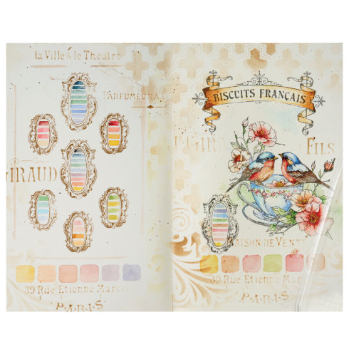 Sizzix - Schablone & Stempelset "Birds and Biscuits" Stencil & Clear Stamps by Willow Wolfe